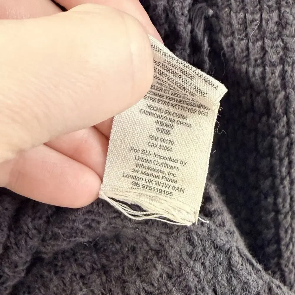 Free People Thermal Cold Shoulder Long Sleeve Gray Small Raw Hem Casual